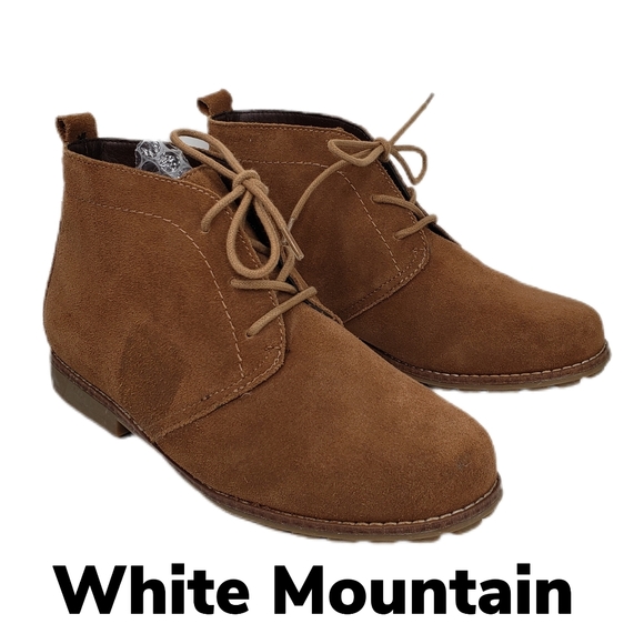 White Mountain Shoes - White Mountain Auburn Brown Suede Desert Chukka Ankle Boots Sz 7